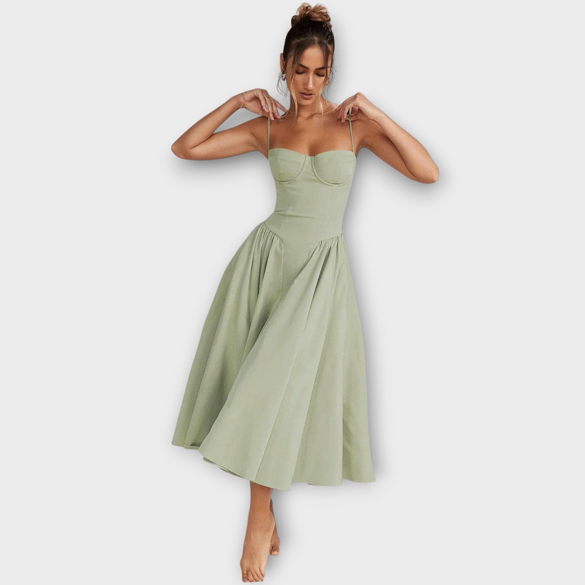 Gessiné - Mini Vestido Corsé Sem Mangas