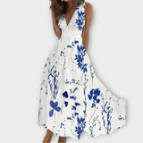 Roma - Vestido Floral com Decote em V