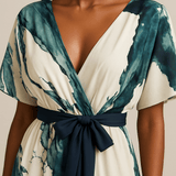 Vanessa - Vestido Longo com Design de Aquarela