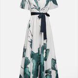 Vanessa - Vestido Longo com Design de Aquarela