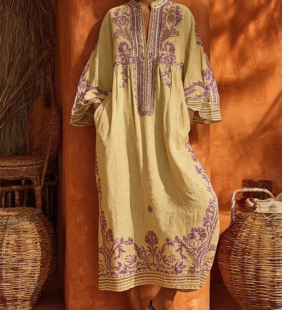 Celestina | Vestido Boémio com Bordados