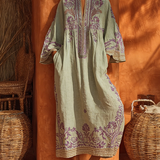 Celestina | Vestido Boémio com Bordados