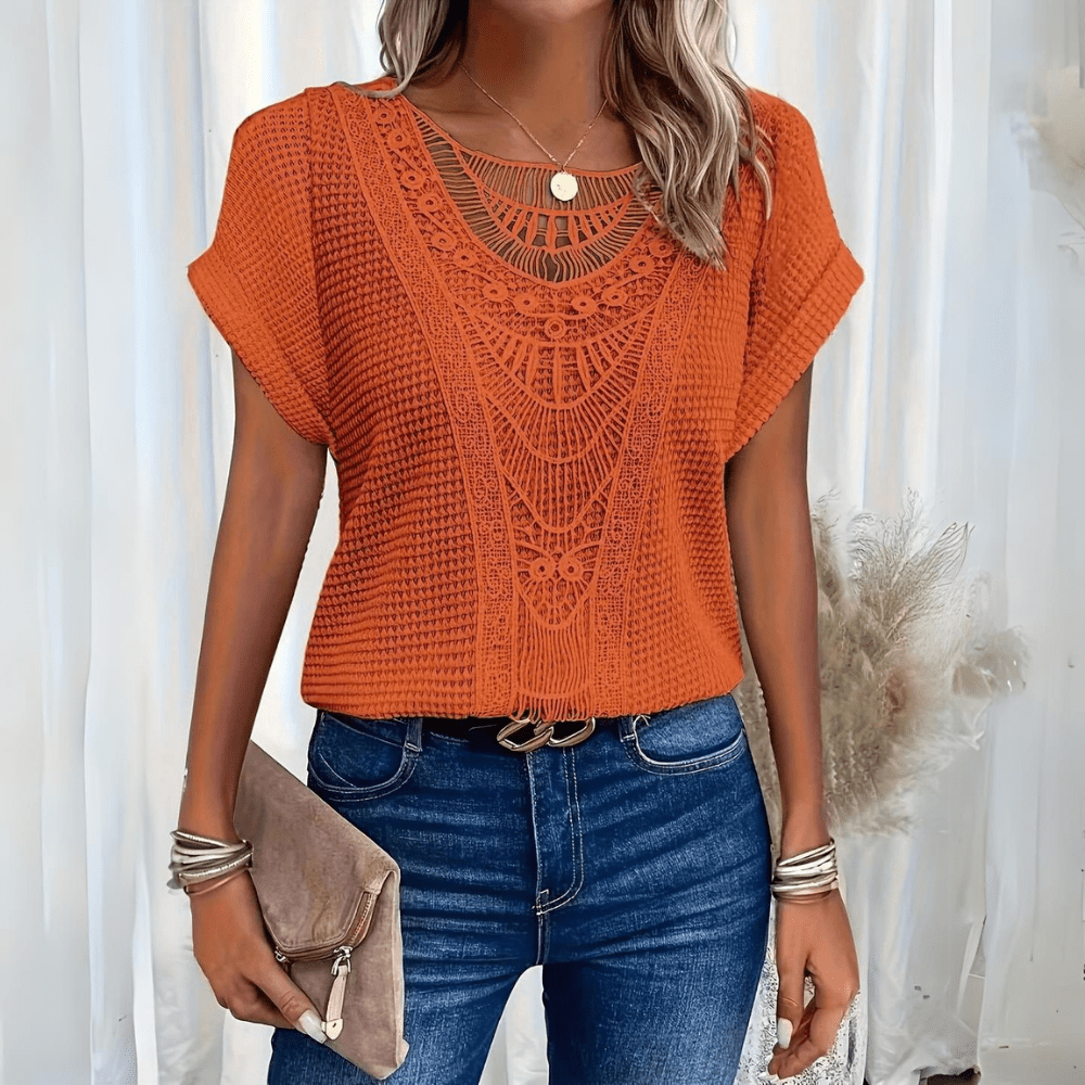 Clara – Top boémio em croché