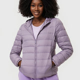 Puffer Casaco Leve com Enchimento de Penas